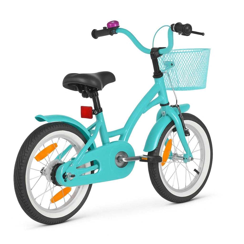 Vélo de ville en acier turquoise 16 pouces pour enfants - GZktXYie86yX