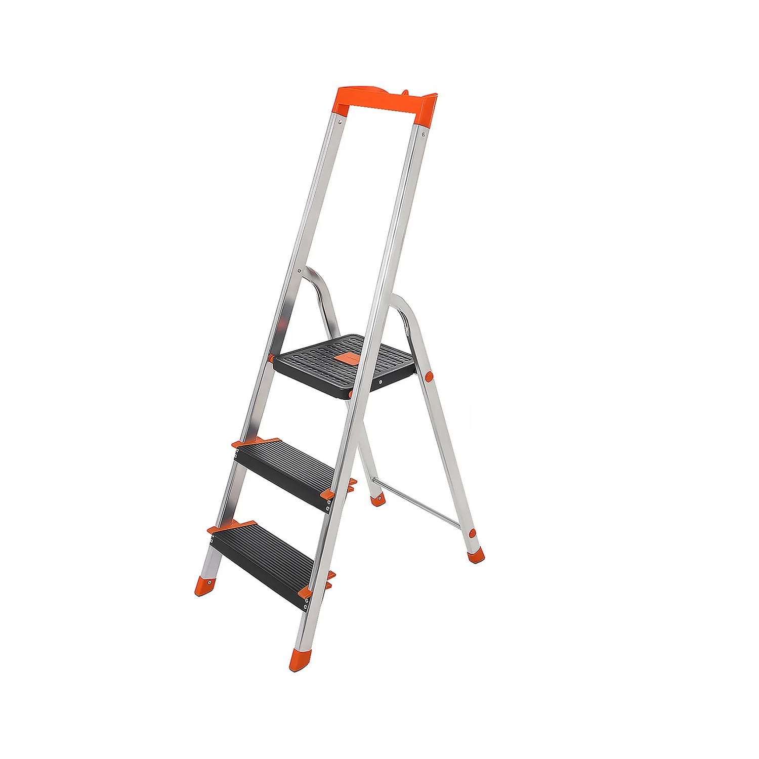 3-trins sort og orange stige