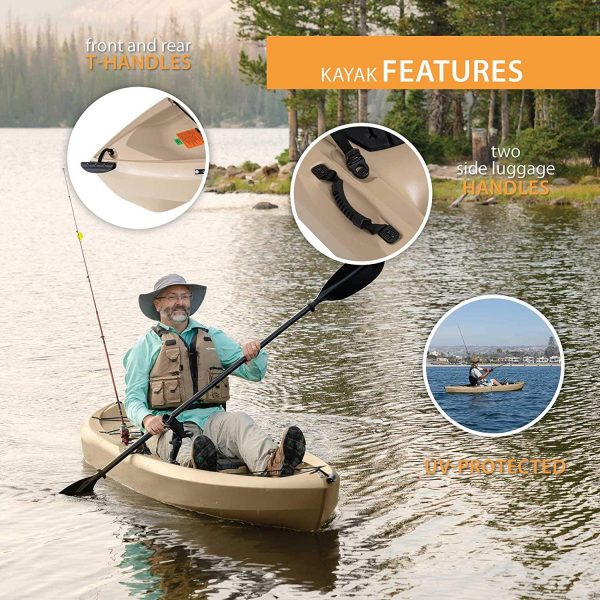 Kayak de pêche Lifetime 90806 Tamarack Angler 100, lot de 2 (avirons inclus)