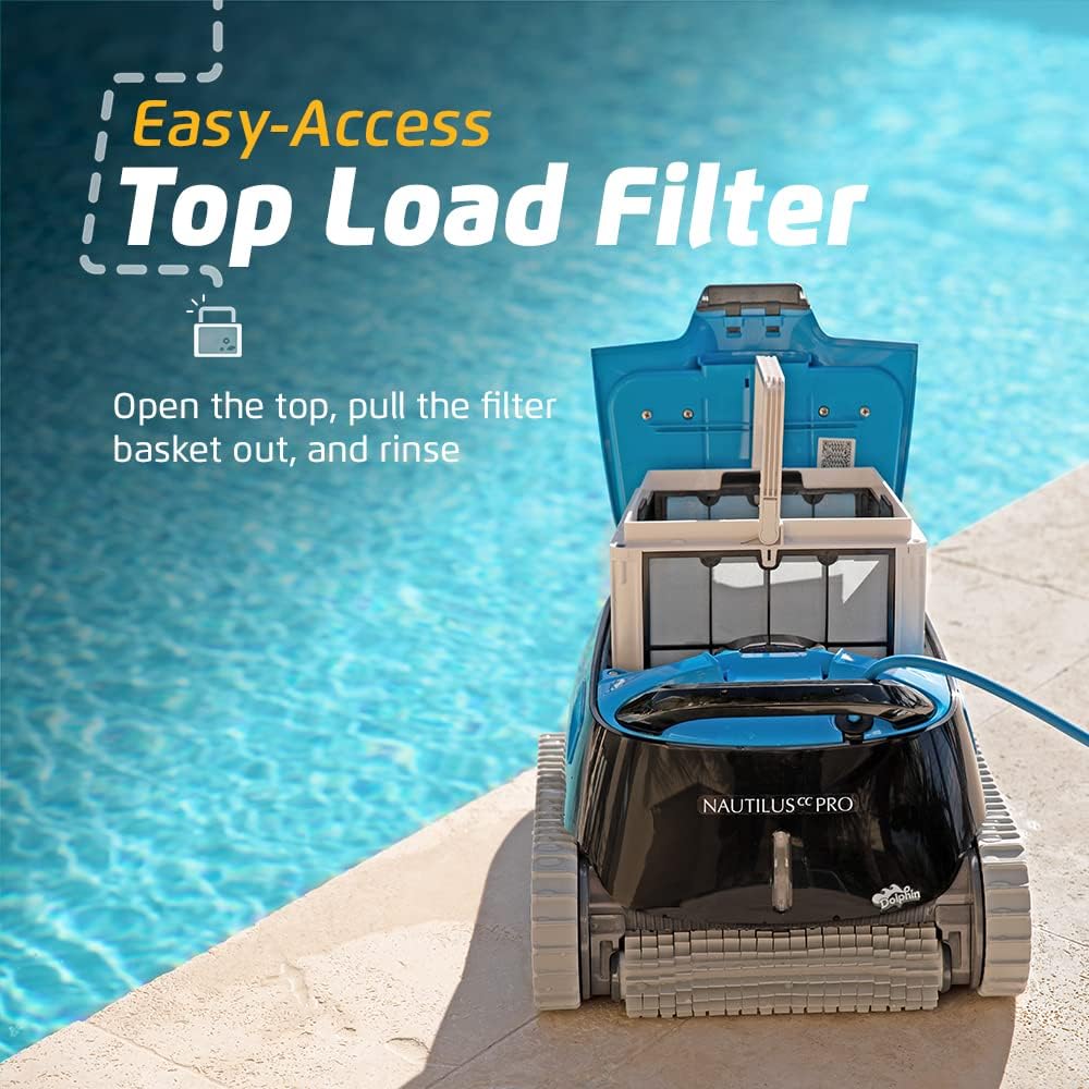 Robot nettoyeur de piscine Dolphin Nautilus CC 2025 pour piscines jusqu'à 10 mètres – Brosse pour grimper aux parois