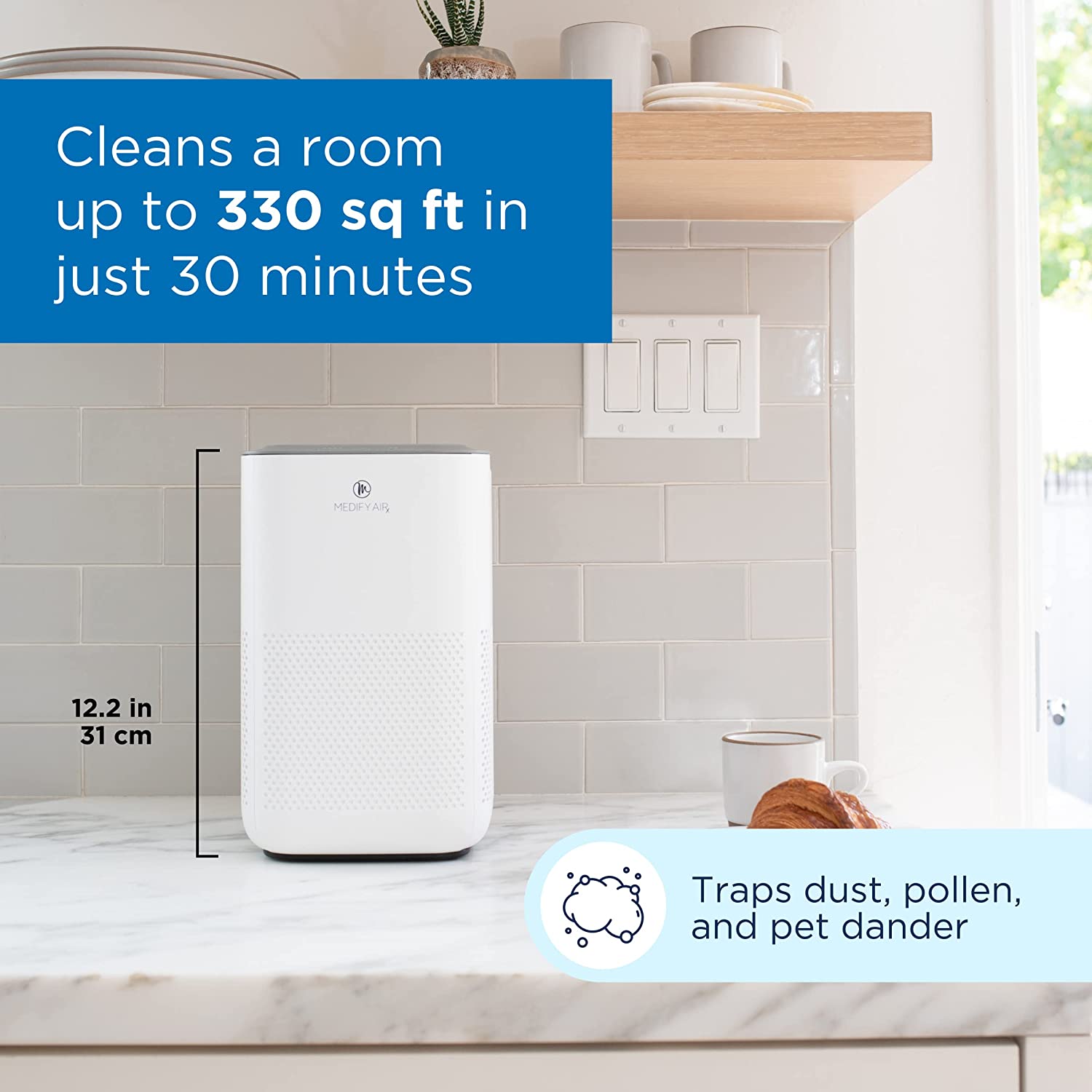 Purificateur d'air Medify MA-15 avec filtre HEPA H13 True