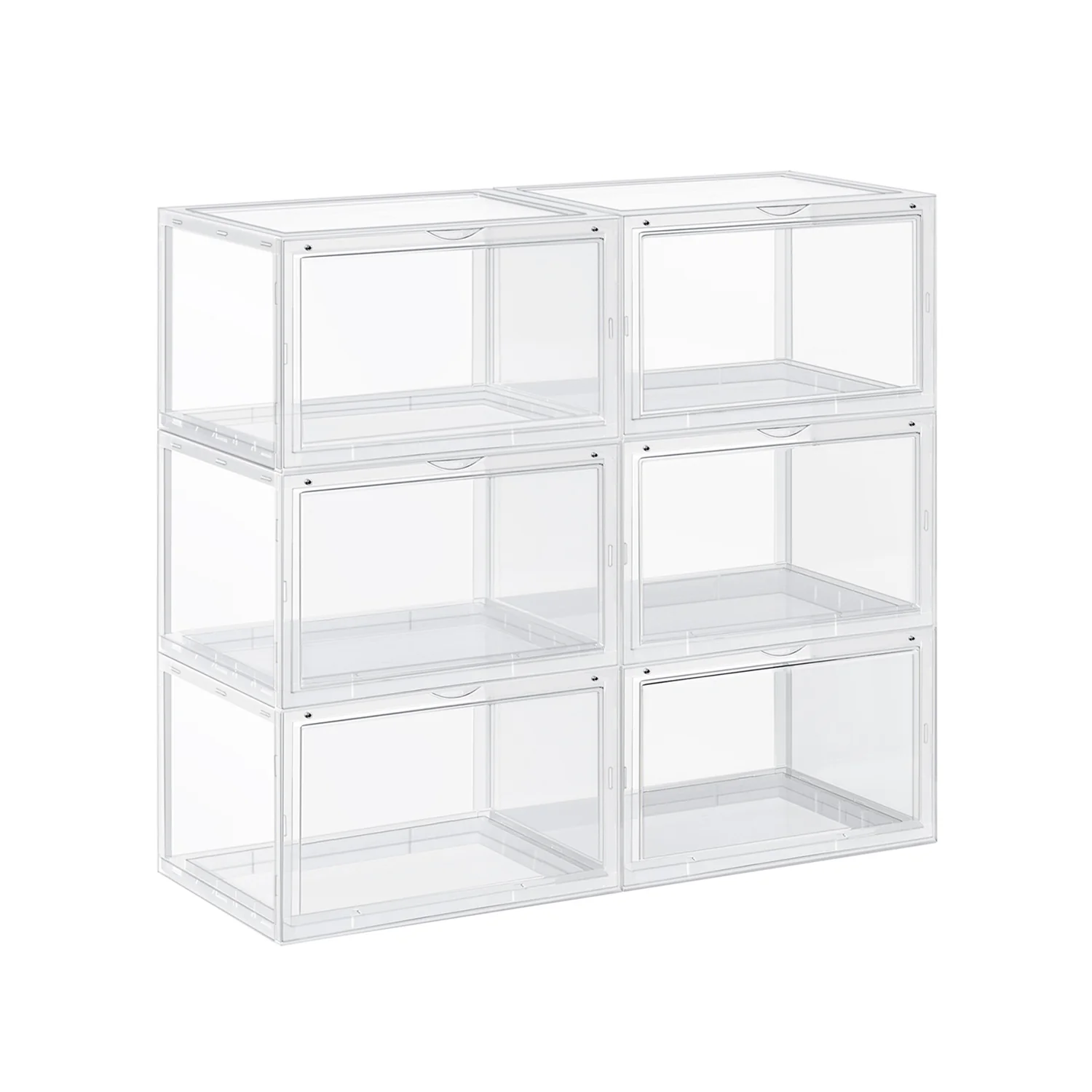 Stabelbare plastik skoæsker