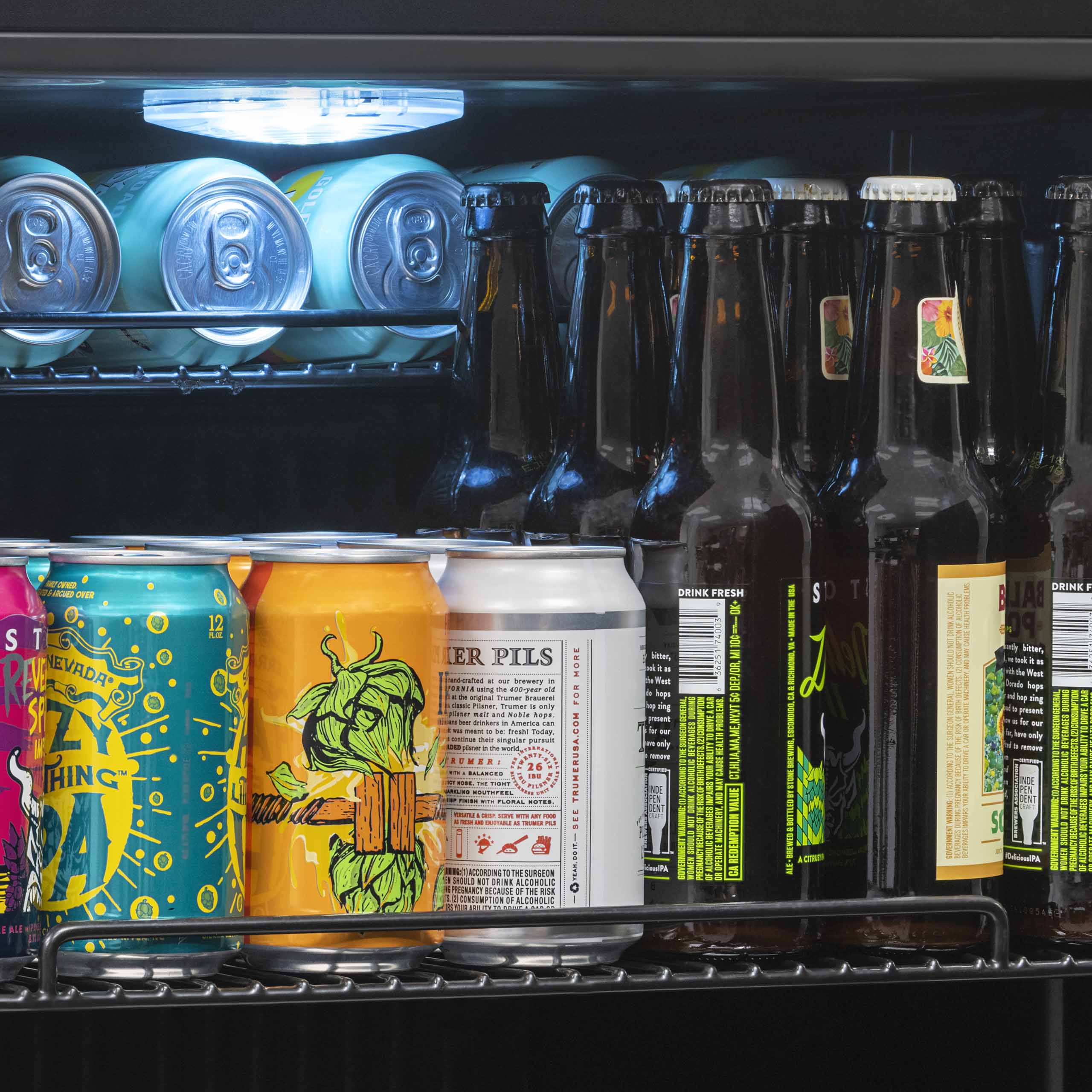 2025 Newair® Fritstående drikkevarekøleskab i rustfrit stål – 160 dåser – 21,3