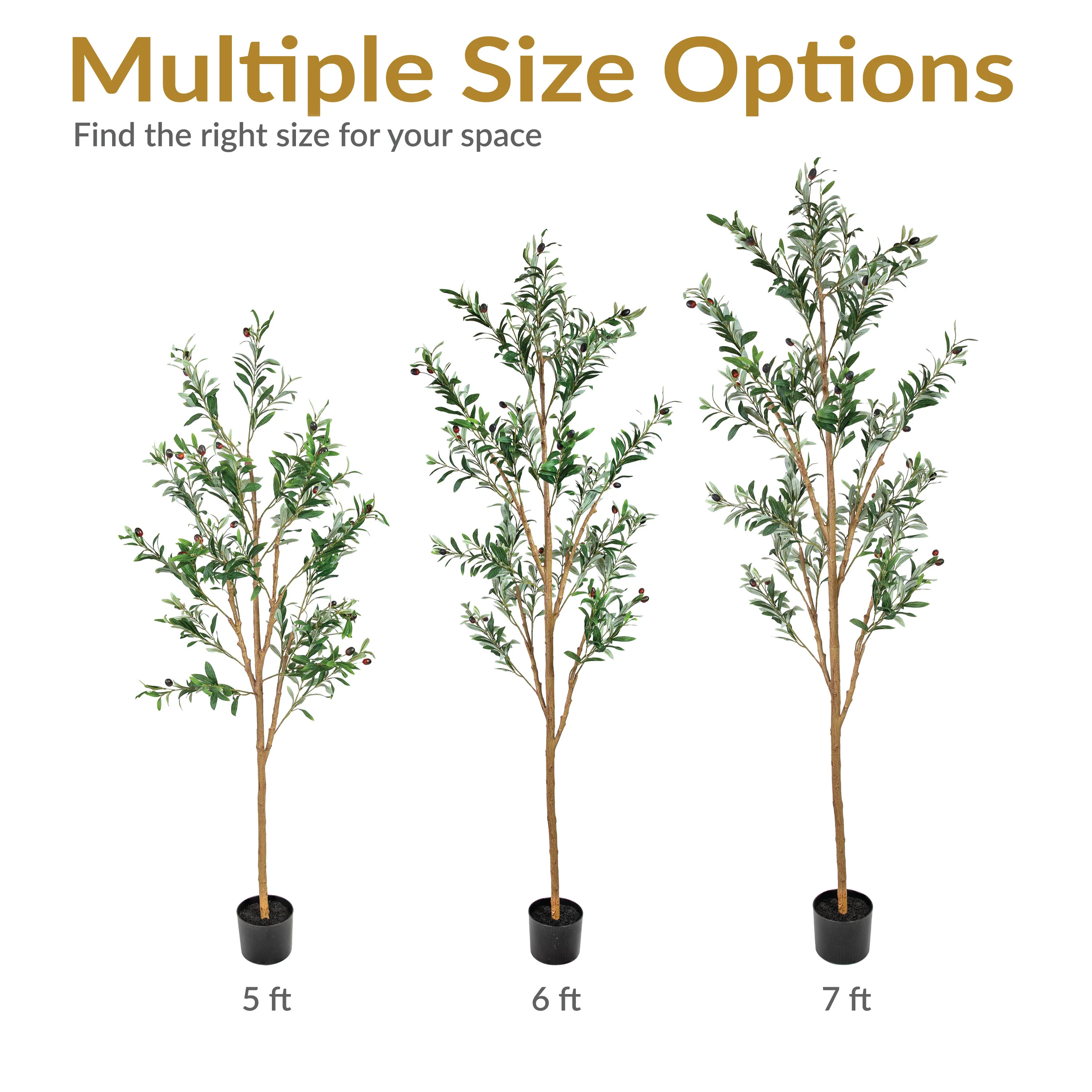 Olivier artificiel en pot 2025 avec feuilles en soie par Sunnydaze