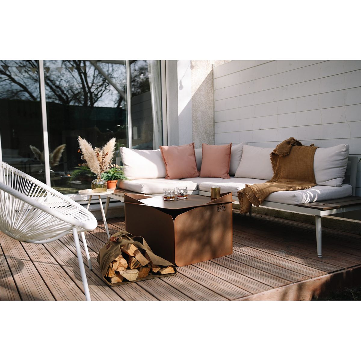 Krak Holzkohlenbecken 79 x 69 cm – Levant Fleur De Rouille