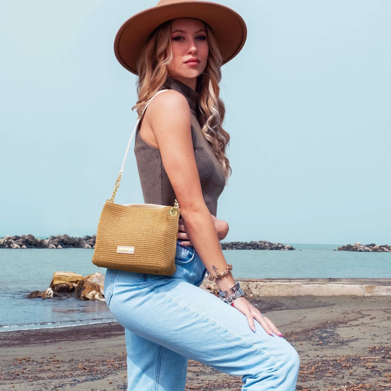 TL Bag - Raffia Bucket Bag | TL142208