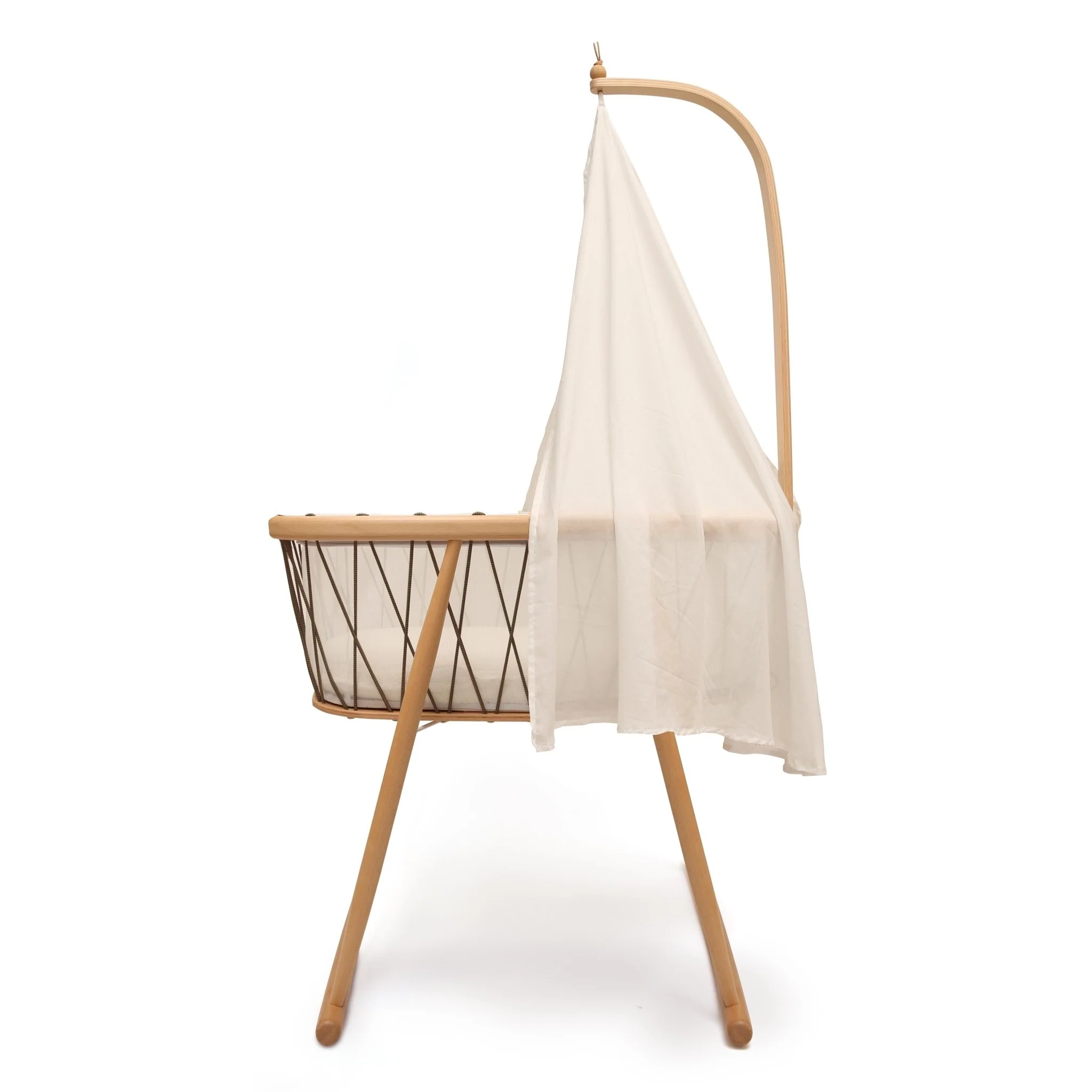 KUMI Babybett von Charlie Crane (Modell 2025) – Transparenter Kokon mit sanfter Schaukelbewegung | Maße: 81 x 56 x 72 cm | Inklusive Schaumstoffmatratze | Verstellbare Kordeln | Modernes und minimalistisches Design