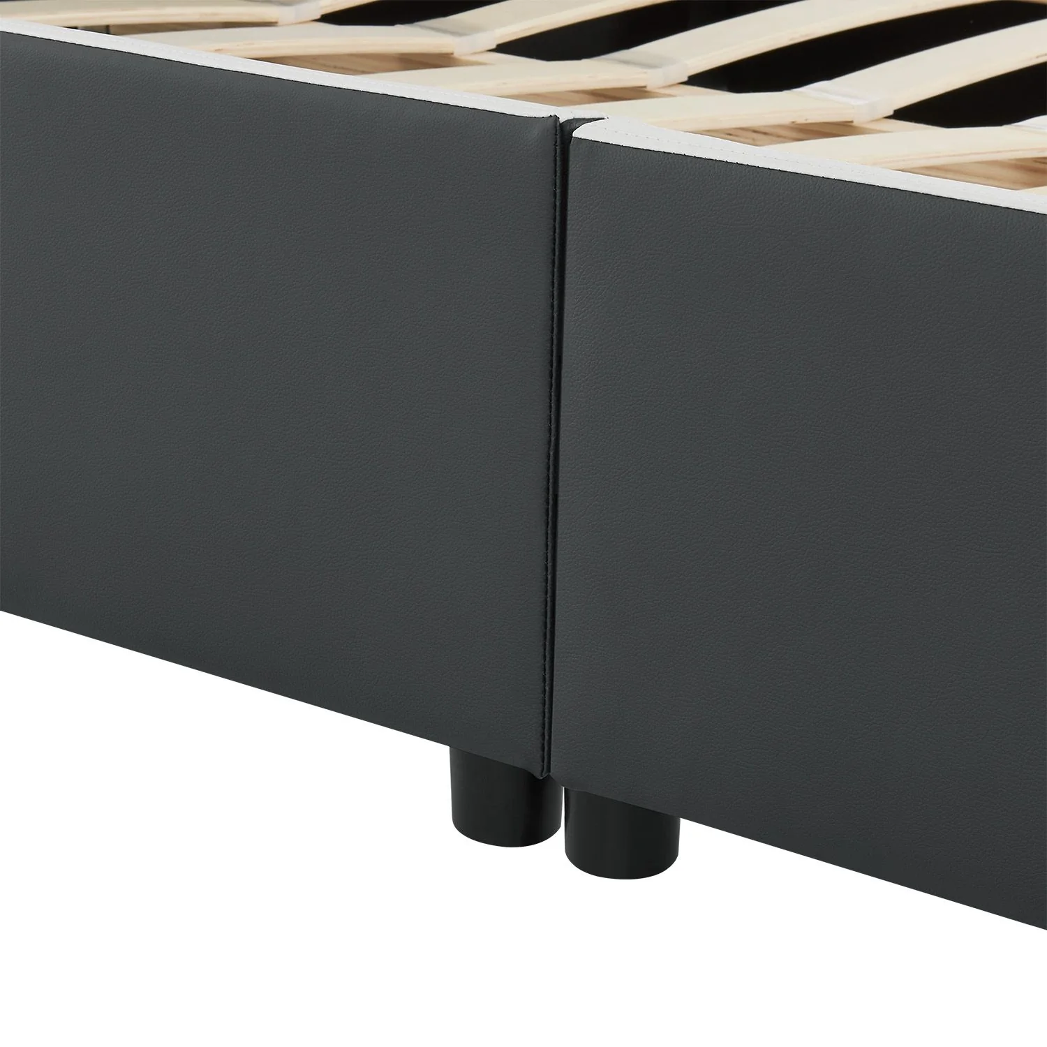 Lit capitonné Séville 2025, 140 x 200 cm, blanc