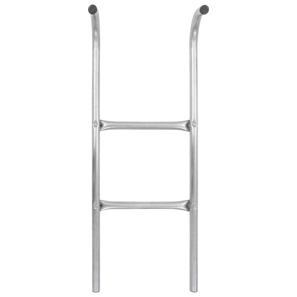 VidaXL 2-stufige Trampolinleiter, silberner Stahl, 72 cm