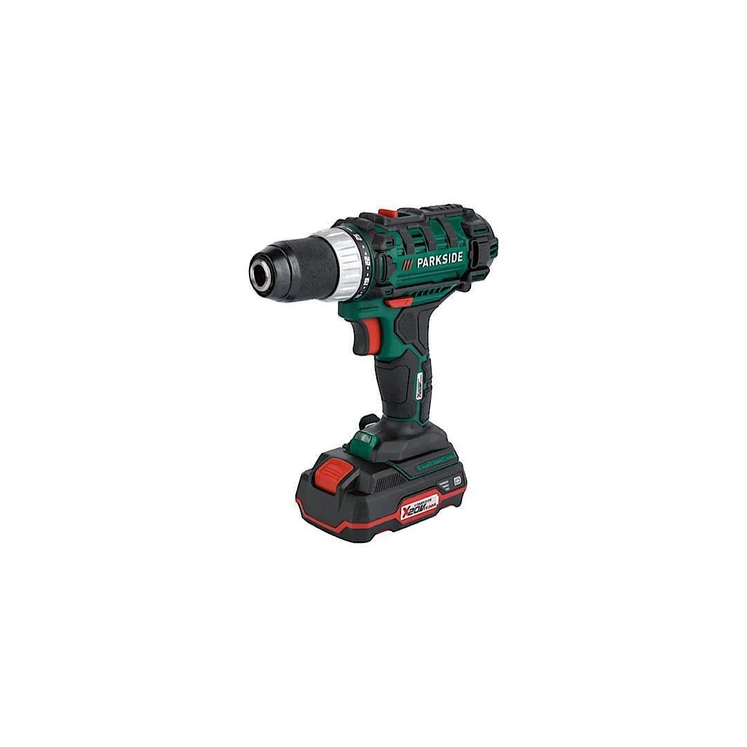 Perceuse-visseuse sans fil PARKSIDE 2025 avec accessoires PABS 20-LI F7. 20 V