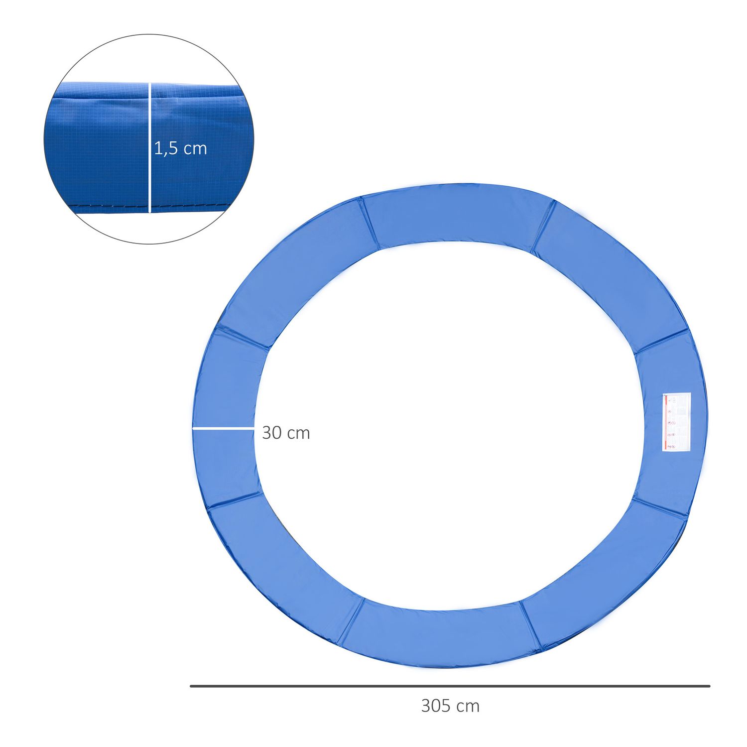 Homcom Elastische Schutzhülle, EPE-Kunststoff, Ø 305 cm, Blau