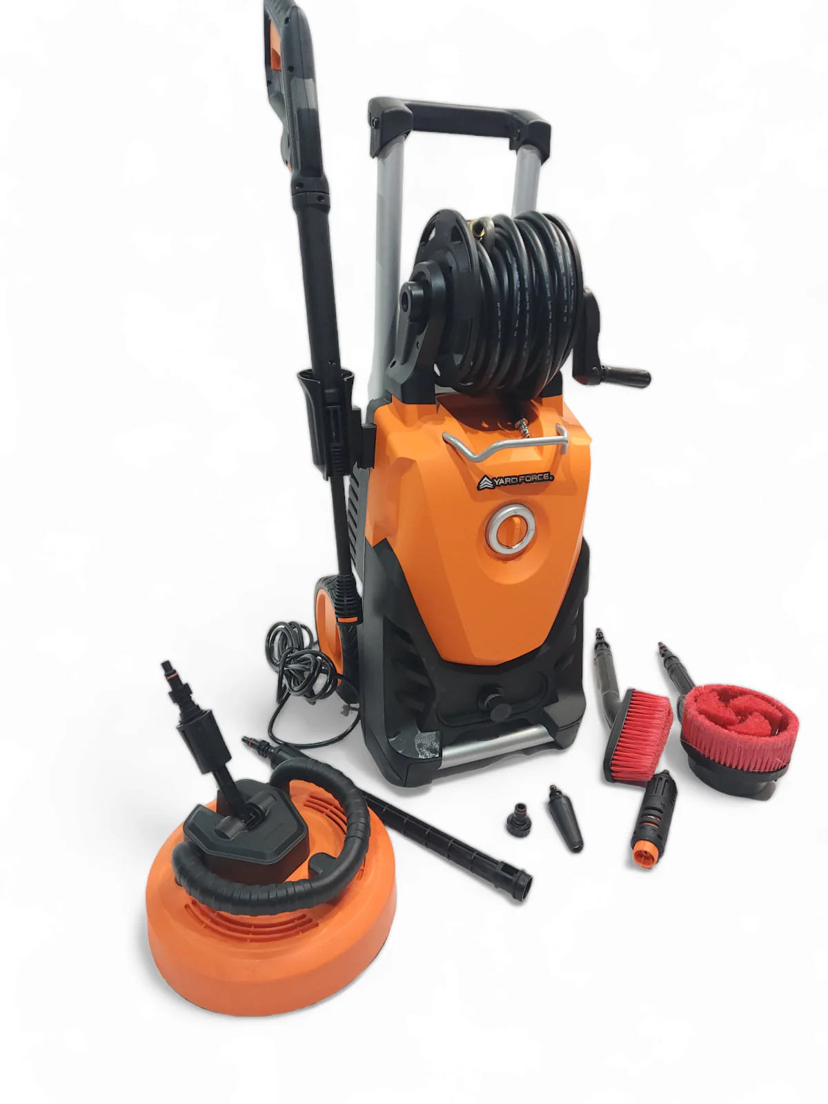 Nettoyeur haute pression YardForce EW N16 (2025) – 170 bars, 2500 W. Nettoyeur de terrasse avec brosse rotative.