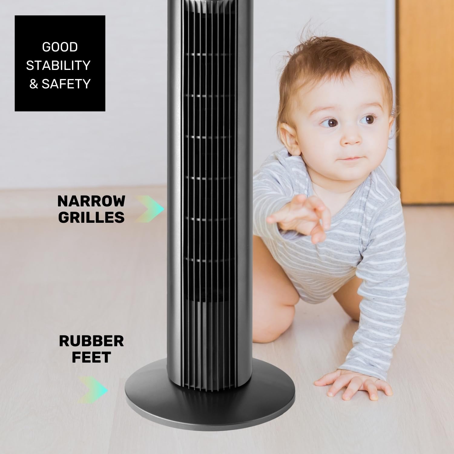 Ventilateur tour Taurus - New Babel 50 W, hauteur 86 cm