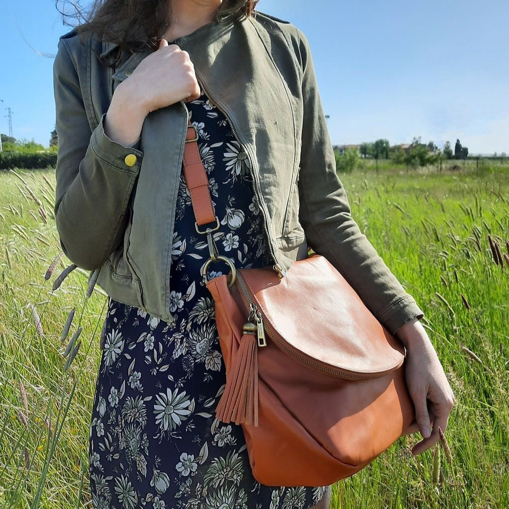 TL Bag - Soft leather shoulder bag with tassel detail | TL141110