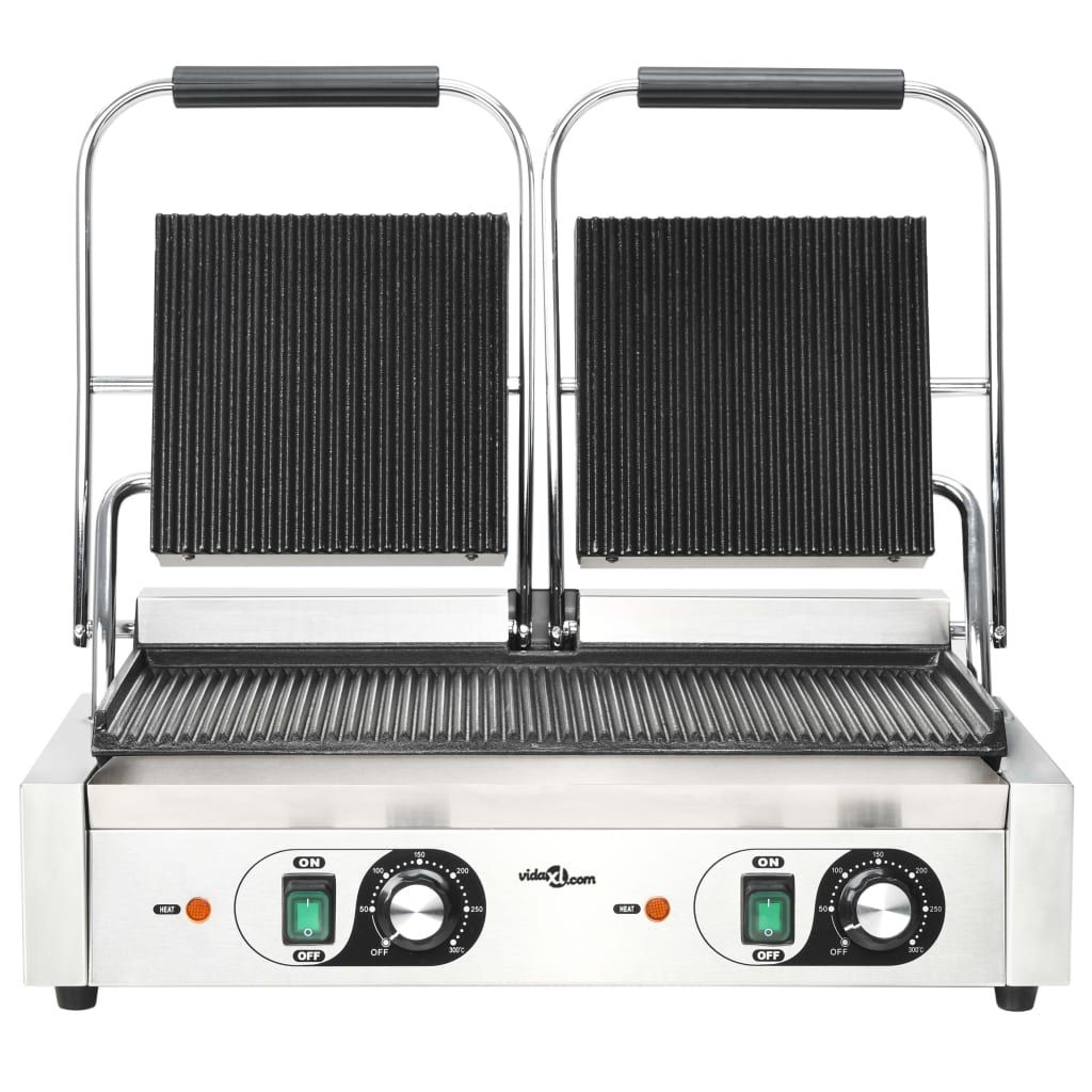 Doppelrippengrill 3600 W 57x30,5x20 cm Vidaxl