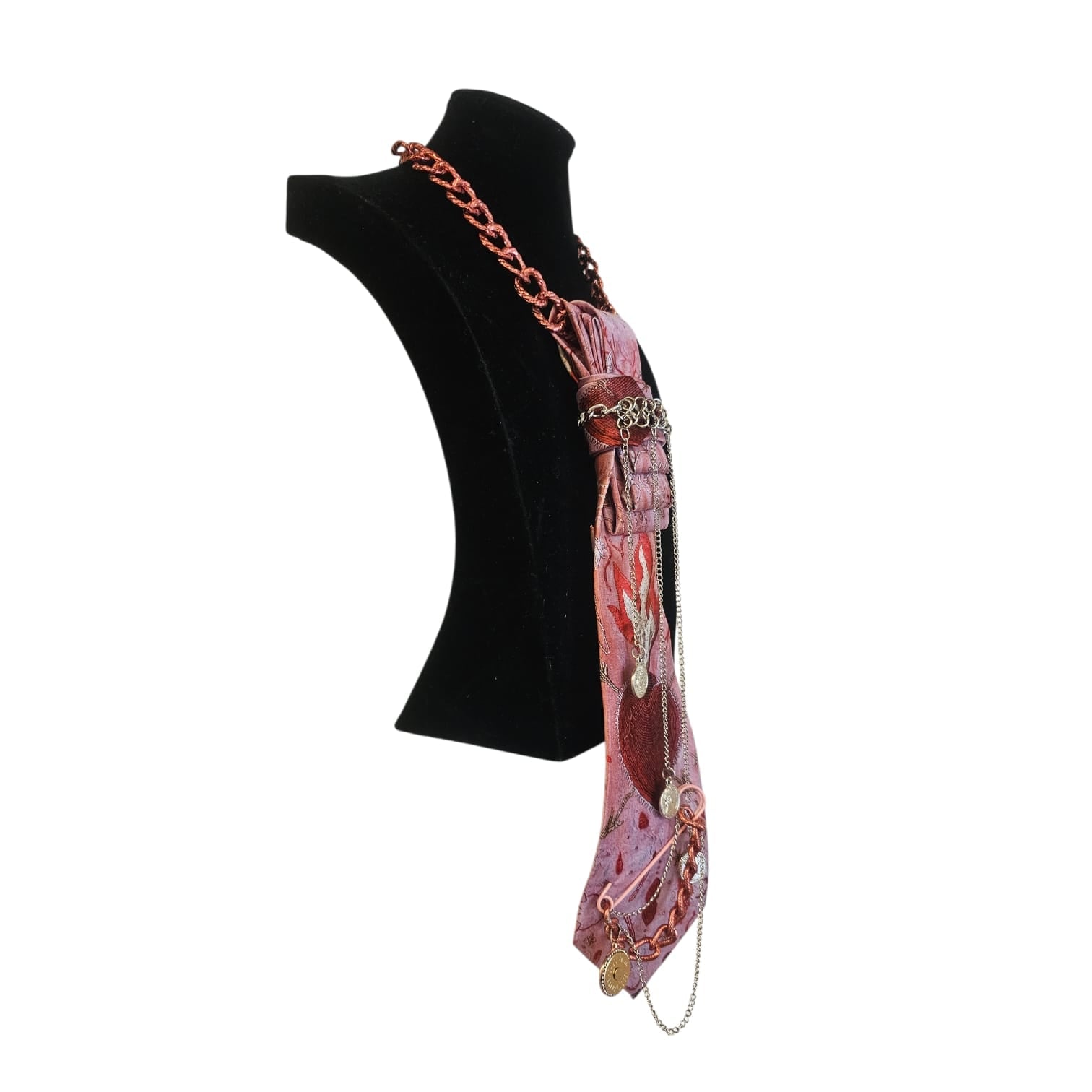 Donna Hearts 4-in-1 Jeweled Tie