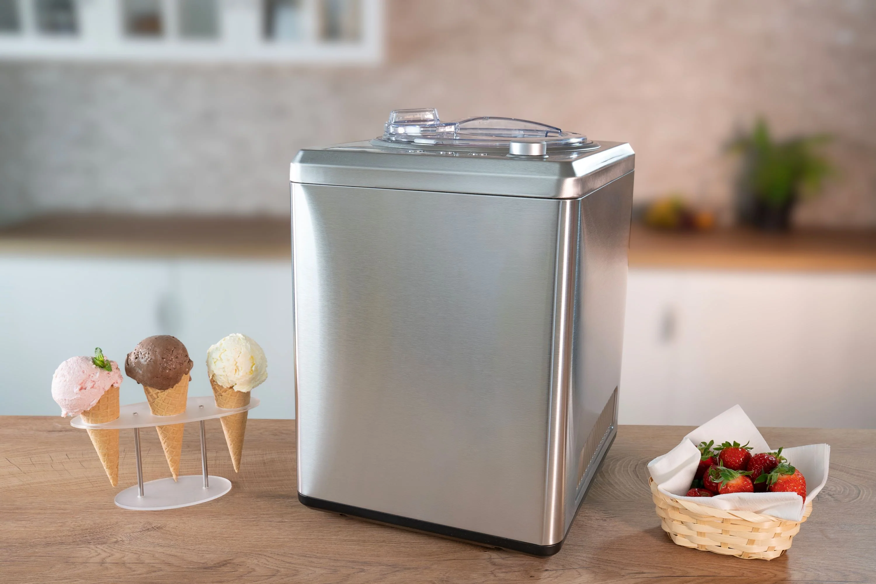 Eiswürfelbereiter 2025 Professional – 2,5 l Fassungsvermögen. Schnelle und cremige Eiswürfel für den professionellen und privaten Gebrauch.