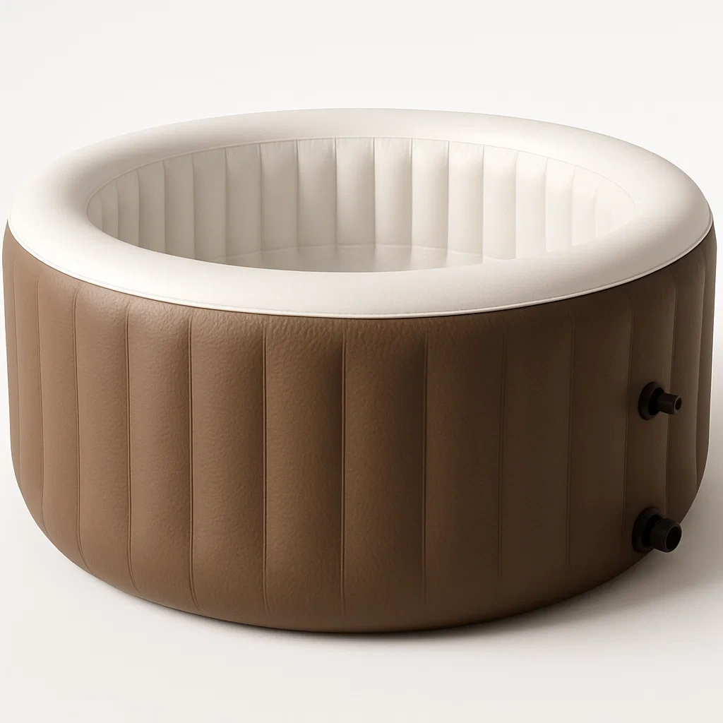 Spa gonflable 178 x 178 x 71 cm, 4 places, coloris marron clair/blanc azepyZF326UT