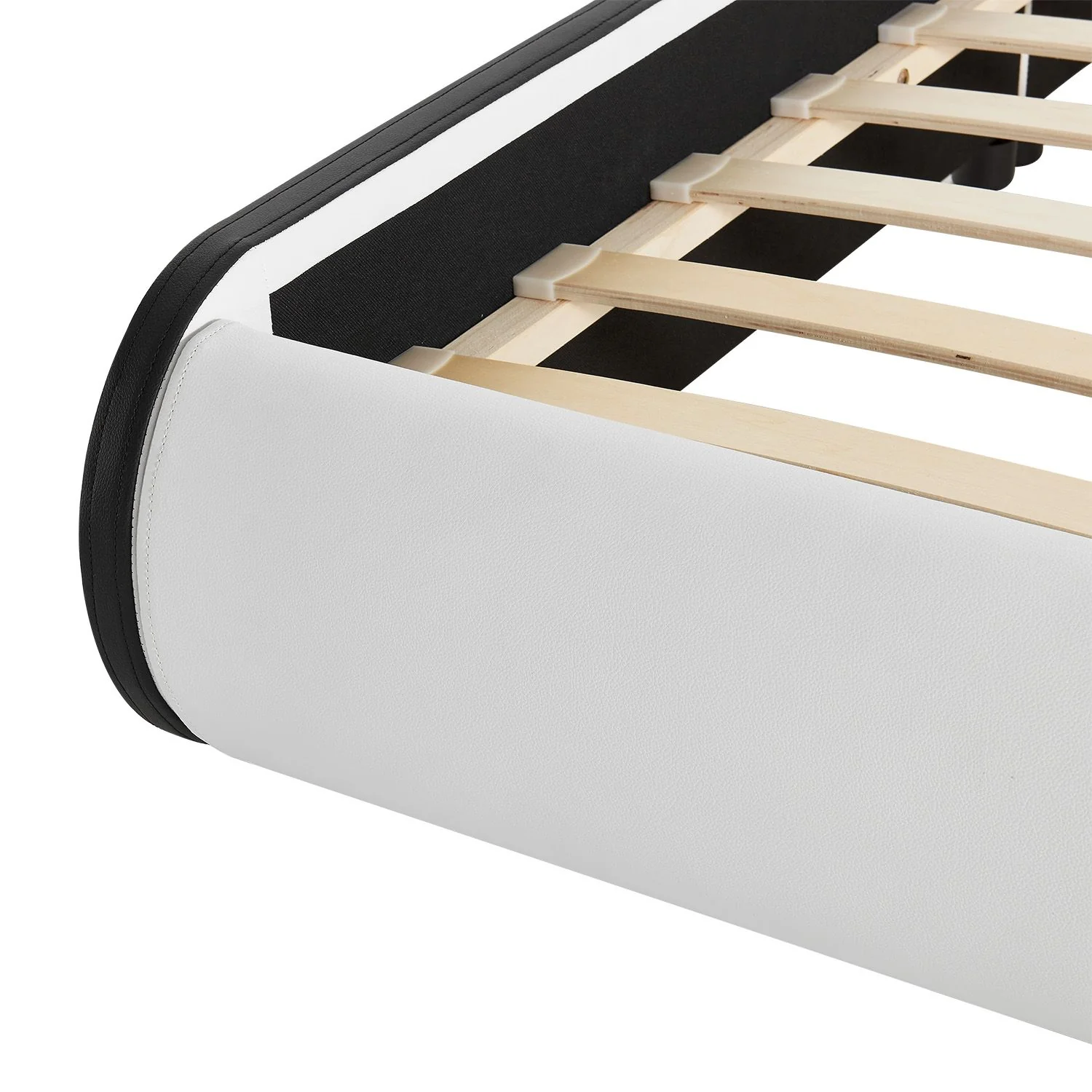 Lit capitonné Séville 2025, 140 x 200 cm, blanc