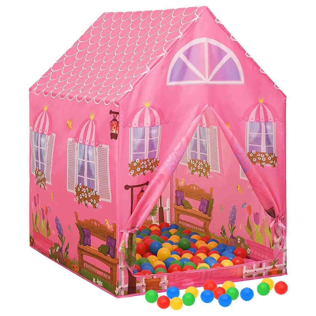 Rosa Kinderspielzelt 69x94x104 cm Vidaxl