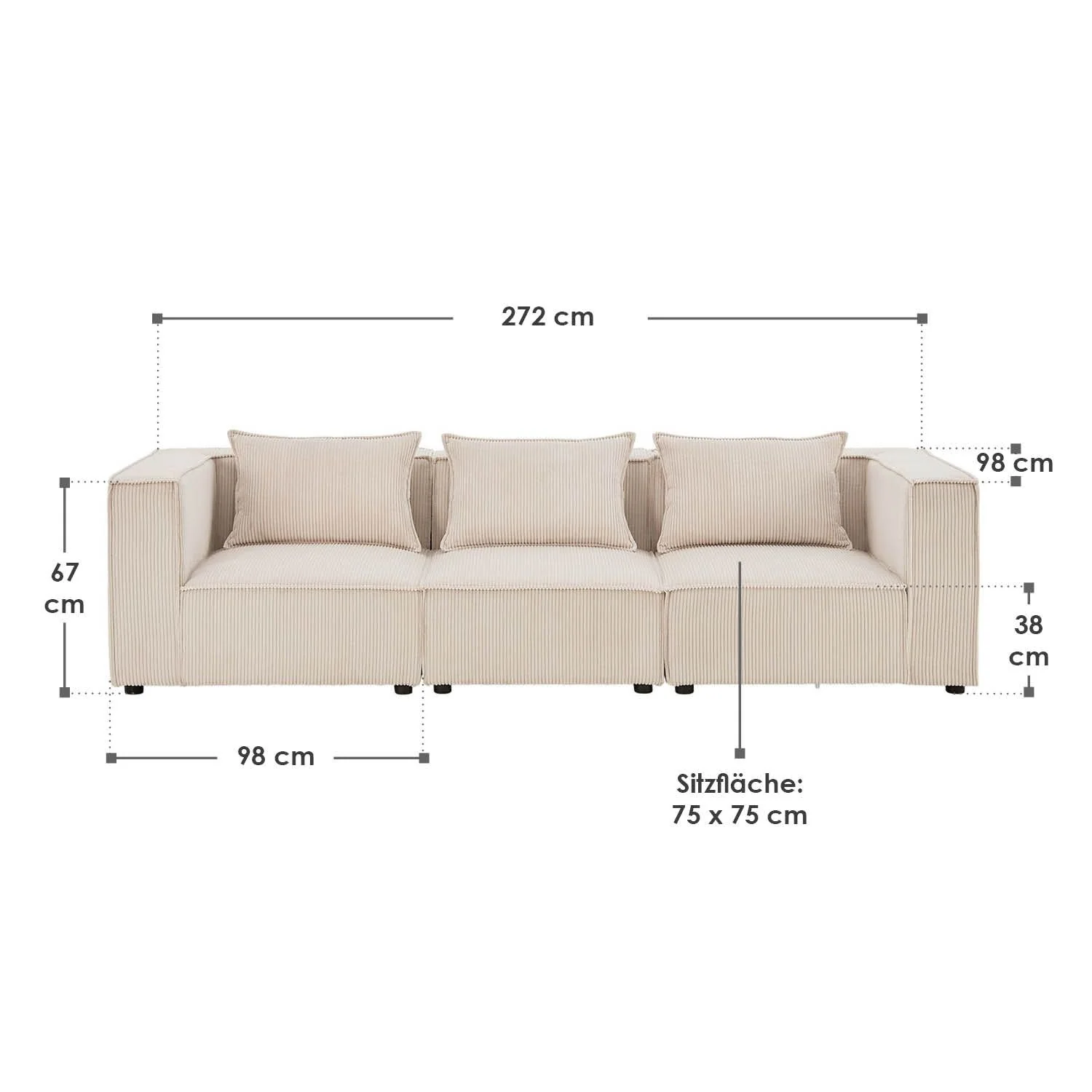 Canapé modulaire Domas M 2025 - 3 places