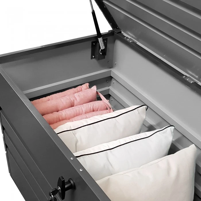 2025 Metal Havekiste – 400 L – Opbevaringskasse med låg