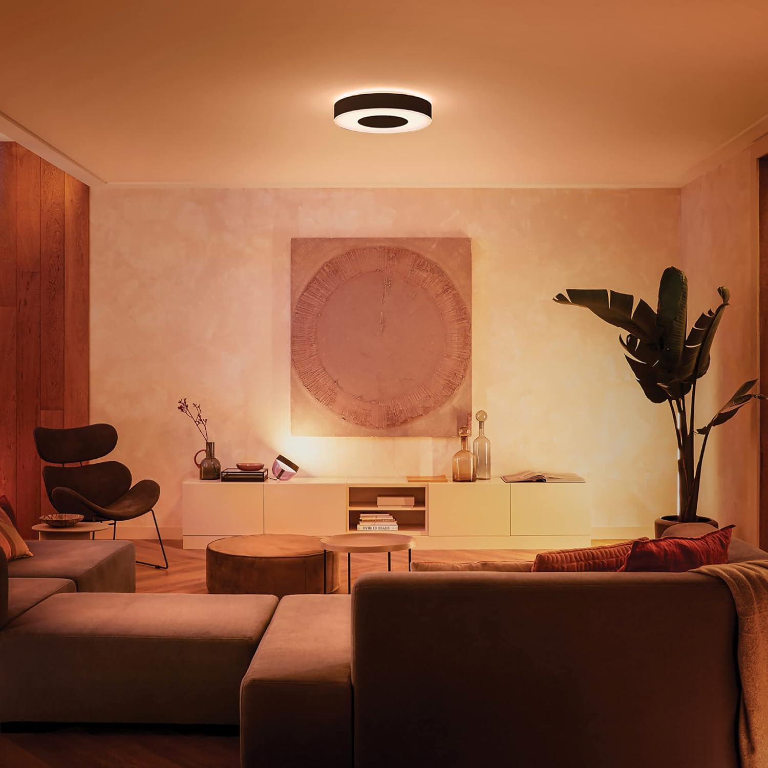 Philips Hue Infuse Smart LED-Deckenleuchte 33 W – 2100 Lumen, Weiß, kompatibel mit Alexa und Google Home, Durchmesser 38 cm