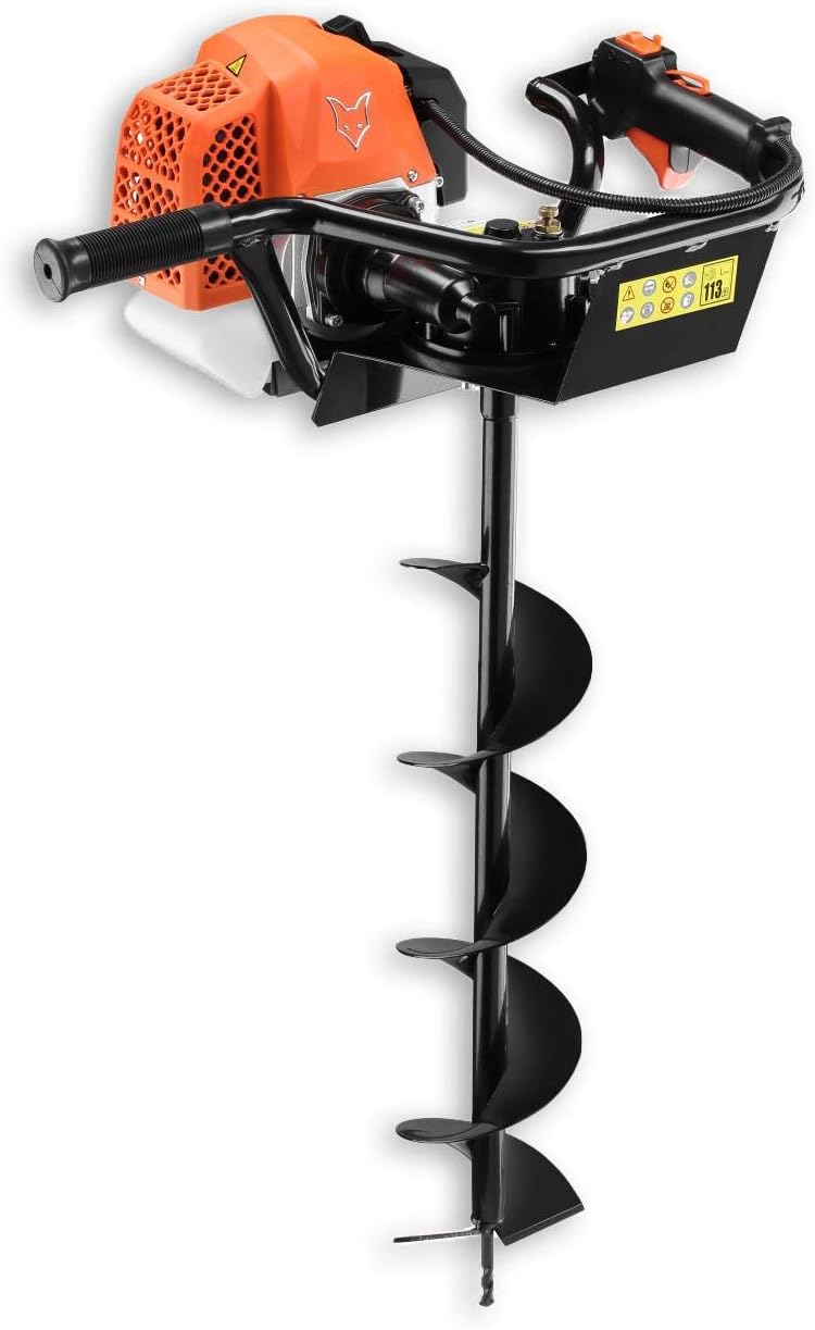 FUXTEC FX-EB152-3HP 52CC Benzin-Bohrmaschine mit 3 Bohrern 100/150/200 mm