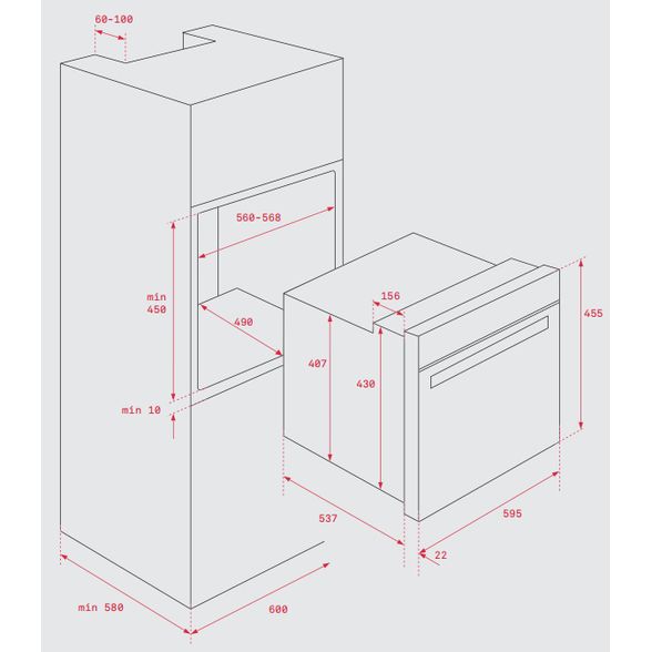 Teka HLC840 Kompakt-Multifunktionsbackofen aus Edelstahl mit Touch-Bedienfeld und Hydroclean 41531020