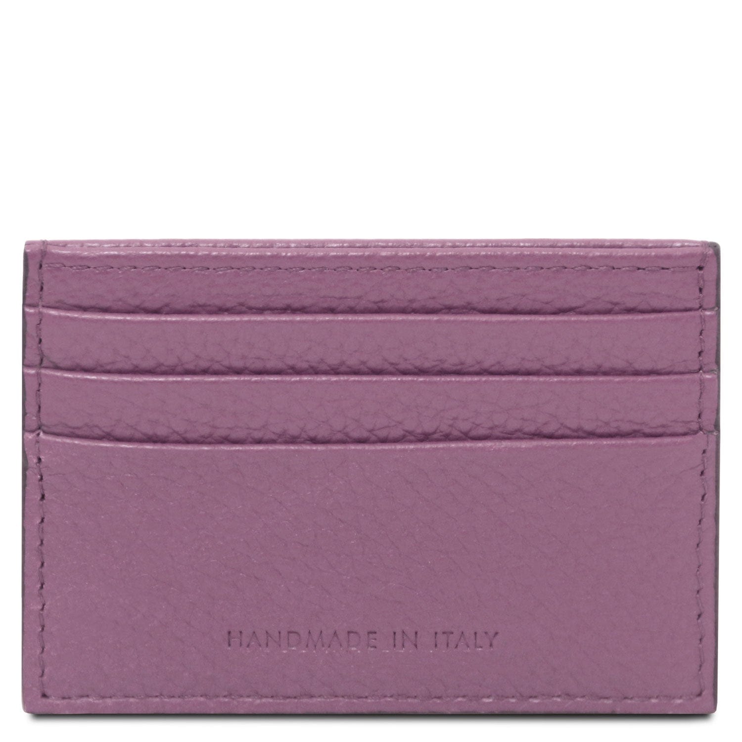 Leather card holder - 6 cards, pebbled leather | TL142472