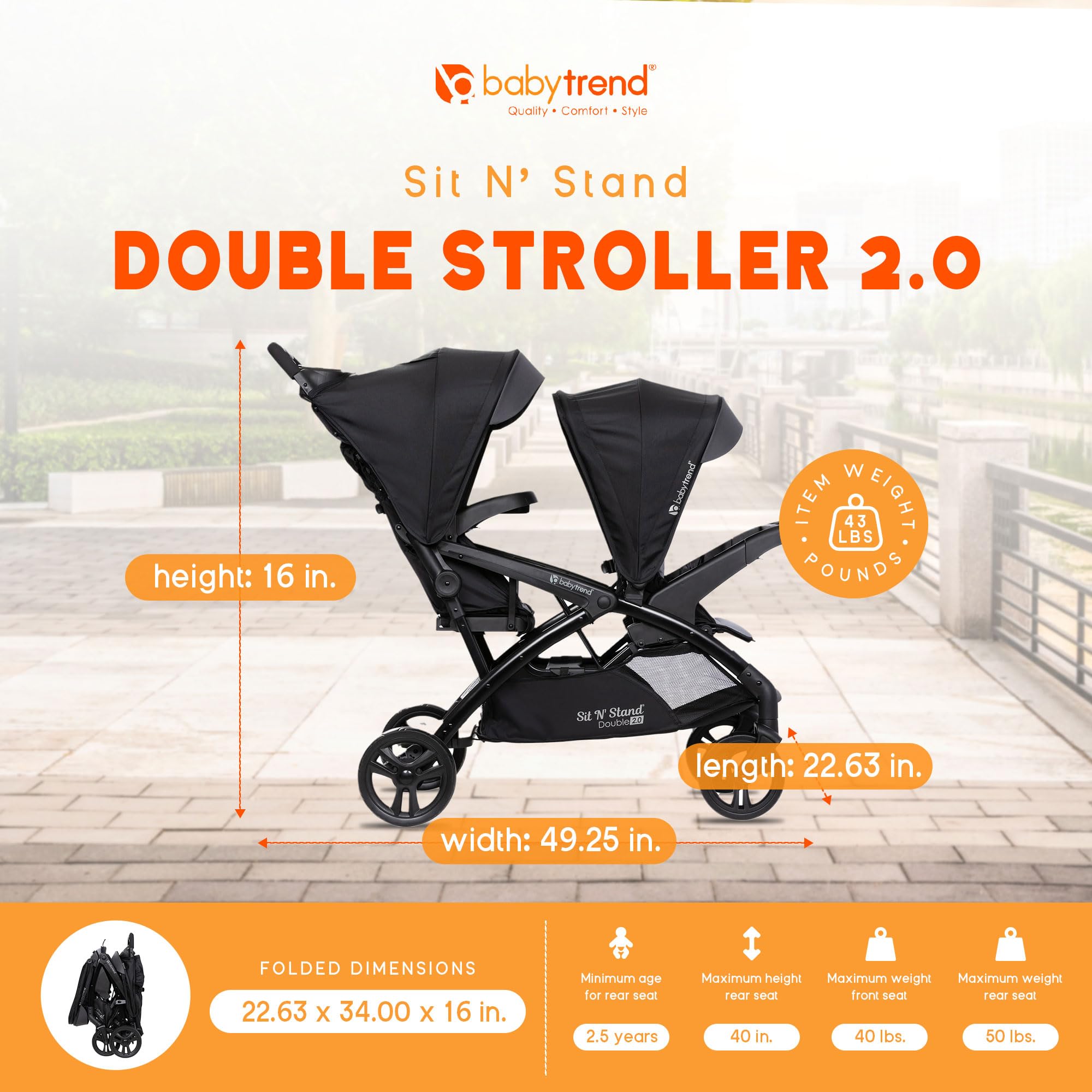 Baby Trend Kinderwagen-Gurtfach