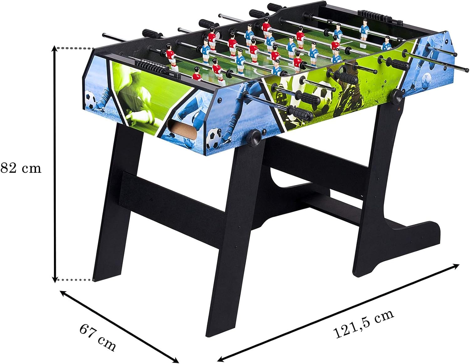Leomark Spieltisch aus Holz für Kinder und Erwachsene | Spielspaß zu Hause oder auf Partys, Familienunterhaltung | Stabil, lehrreich und einfach aufzubauen
