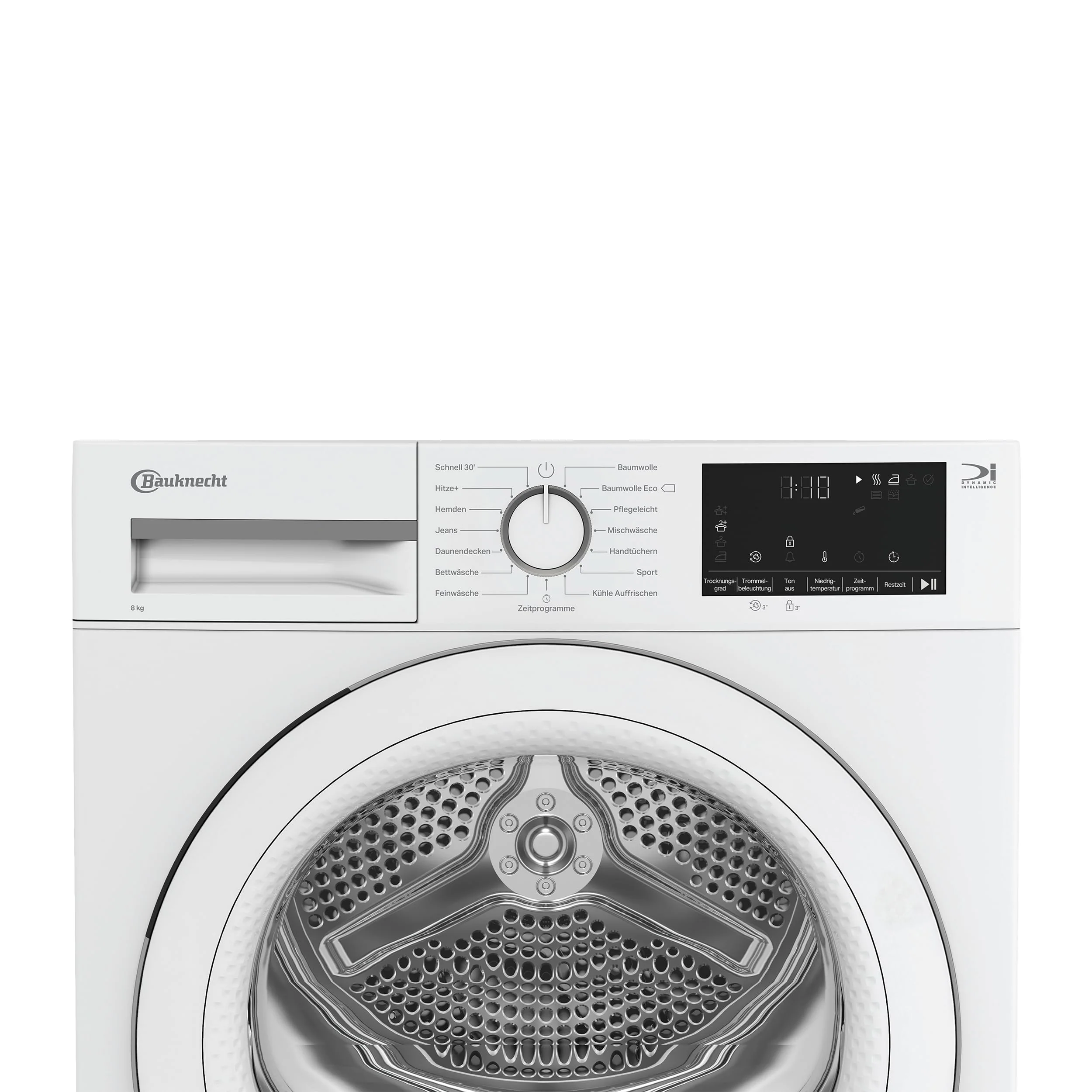 Sèche-linge à pompe à chaleur Bauknecht BD 8D WWS (2025) / 8 kg / Classe énergétique A++ / Precision Dry – séchage intelligent / Moteur Inverter / Ultra-compact (profondeur de seulement 46 cm) / Éclairage du tambour
