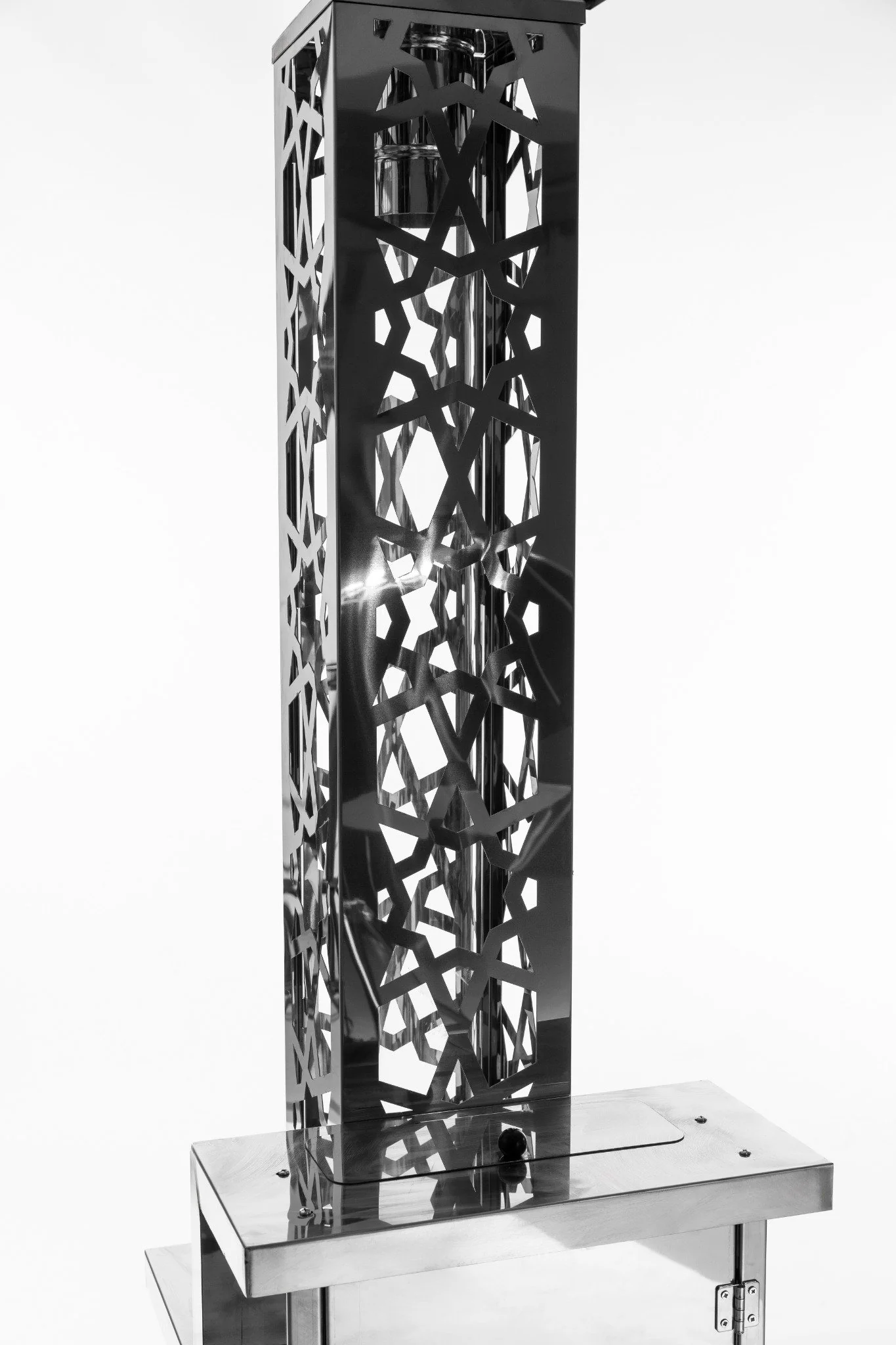 2025 Pektech Peluxe Chrom – Exklusiver Pellet-Heizschirm in integriertem Chrom für Garten und Veranstaltungen