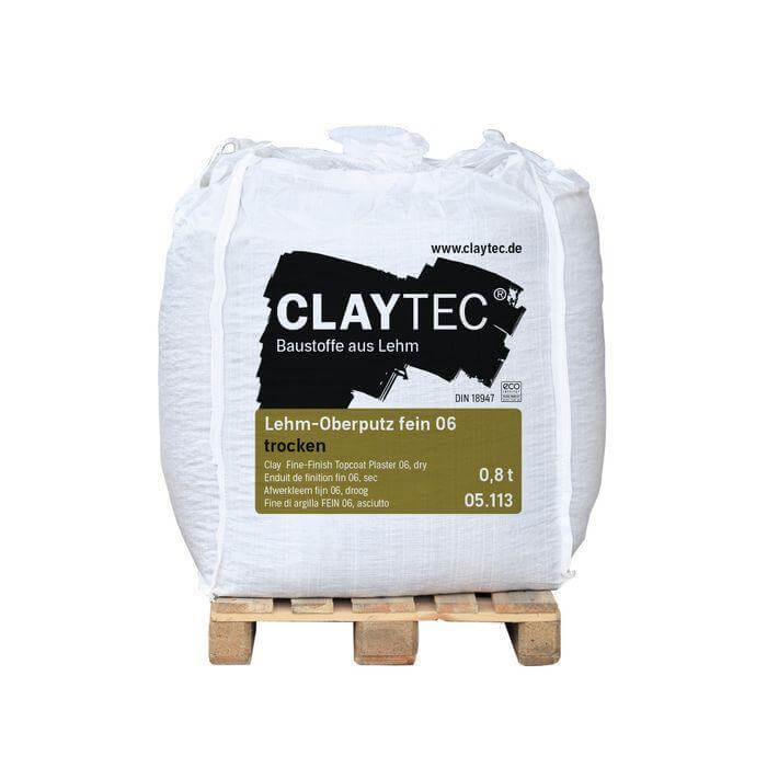 Enduit de finition fin à la terre CLAYTEC 06 sec 2025 en BigBag - 800 kg