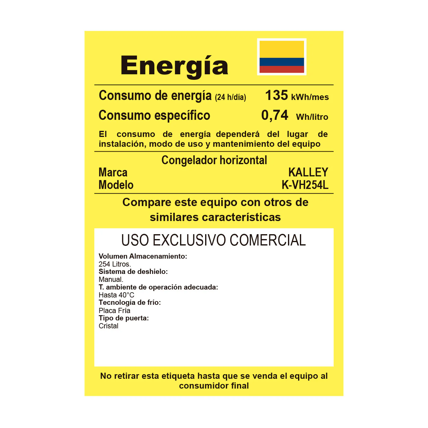 2025 Hvid Fryser 125,5x89 cm 254 liter med to rum