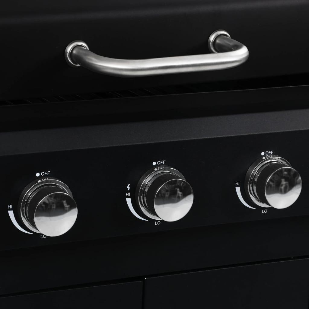 Vidaxl 3-Brenner-Kombinationsgrill für Gas und Holzkohle