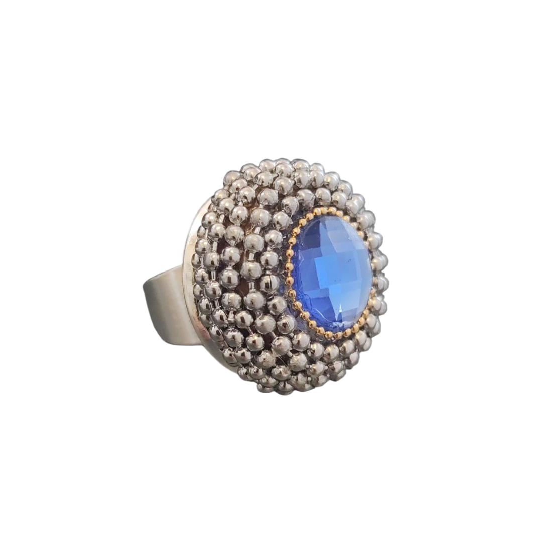 Rockabilly Blue Rebel Ring