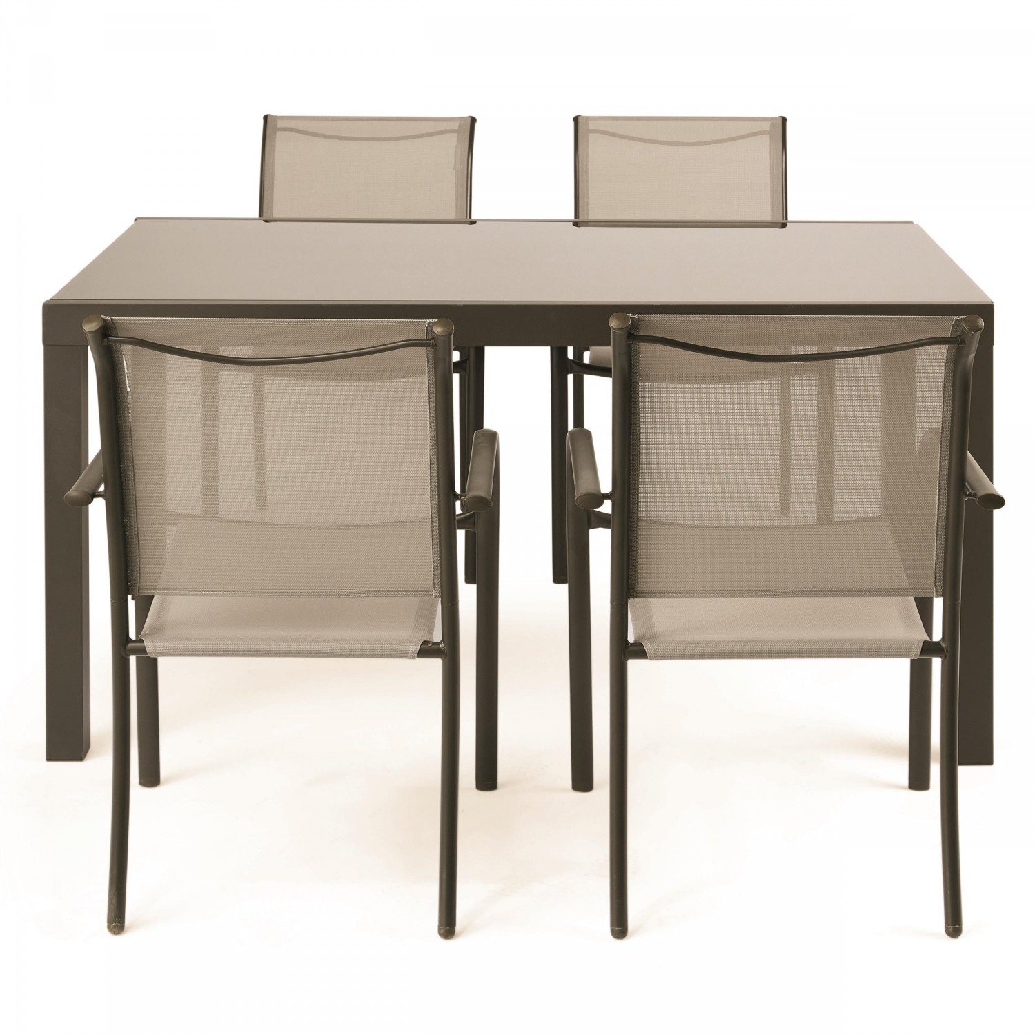 Malaga Ausziehbares Set: Ausziehbarer Tisch + 4 Stühle