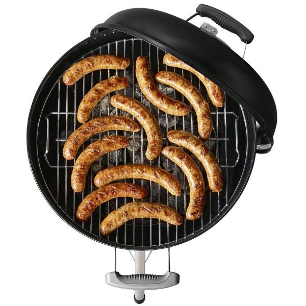 Weber Bar-B Kugelgrill mit Rädern, Chromstahl (91 x 47 x 58 cm)