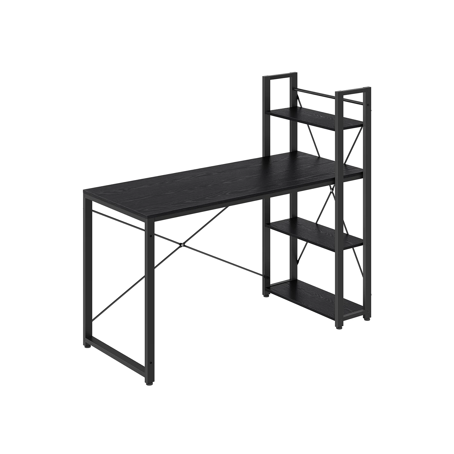 Schreibtisch mit Regalen rechts oder links für das Homeoffice/Arbeitszimmer – Einfache Montage