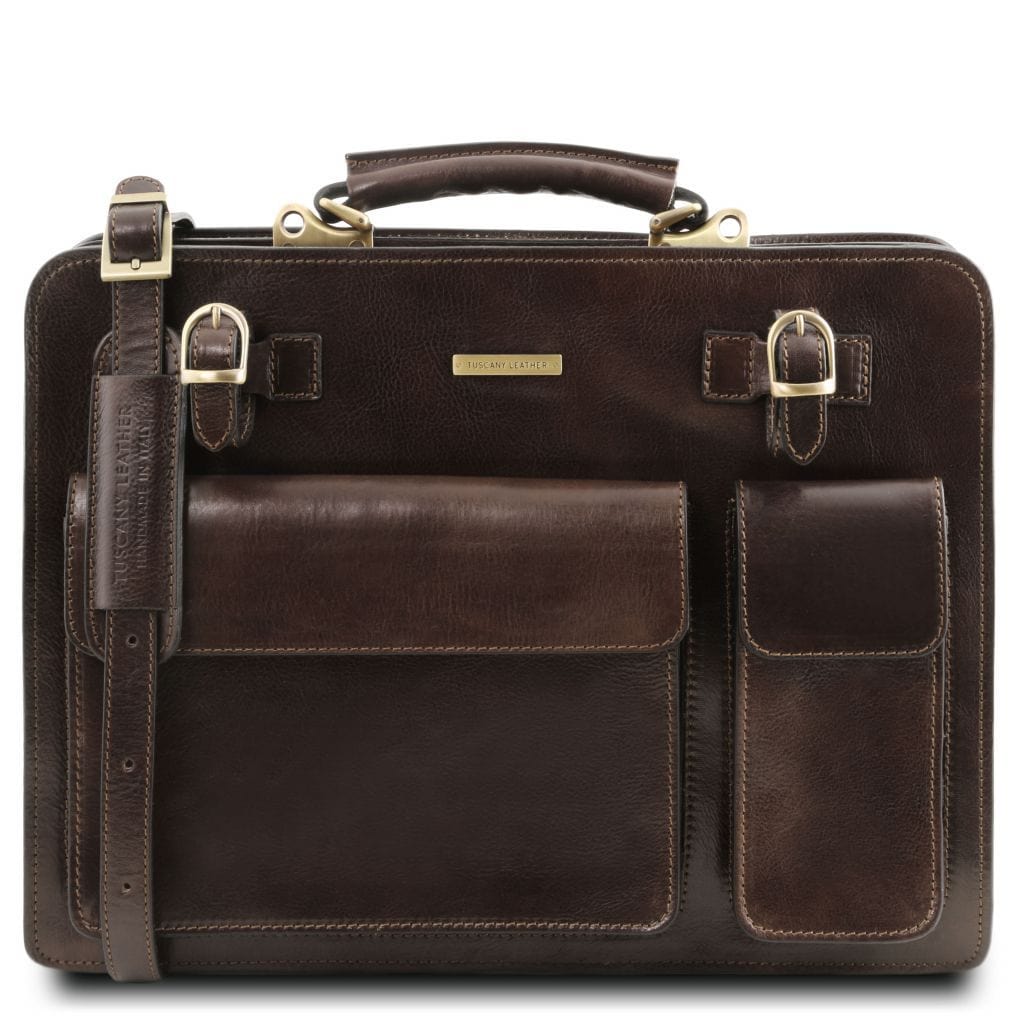 Venezia - 2 compartment leather briefcase | TL141268