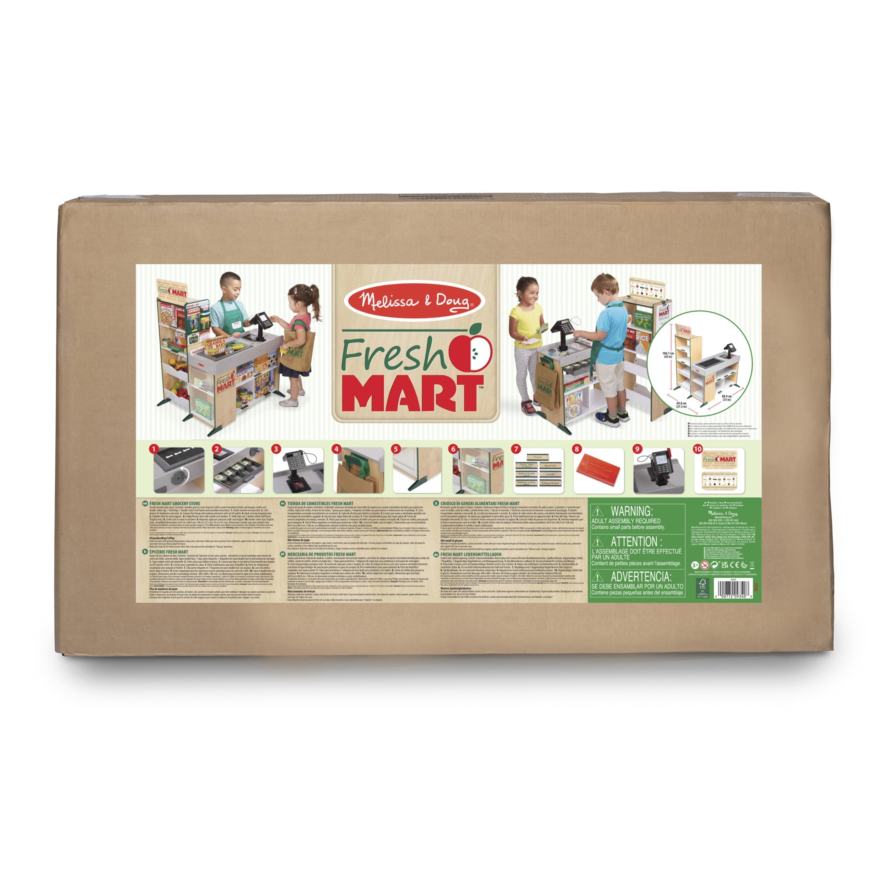 Melissa & Doug Fritstående træ Fresh Mart købmandsbutik