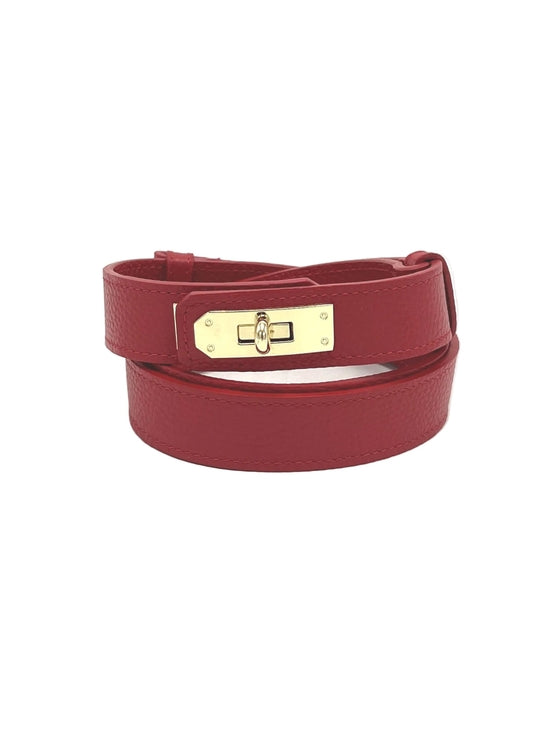 Women’s Adjustable Skinny Leather Belt – Handcrafted in Italy