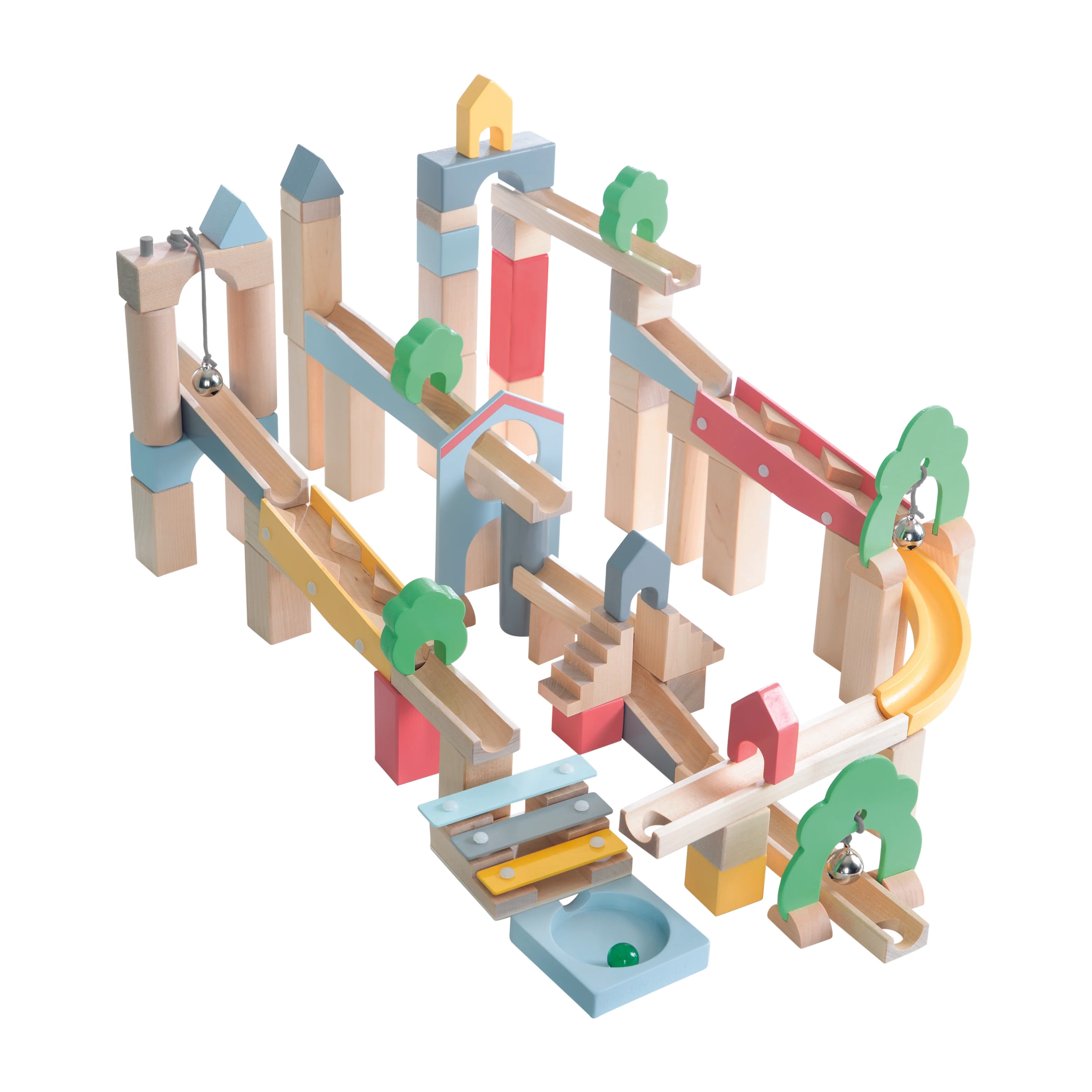 Trækuglebane, 60 dele, inklusive 20-deles udvidelsessæt til landskabskonstruktion