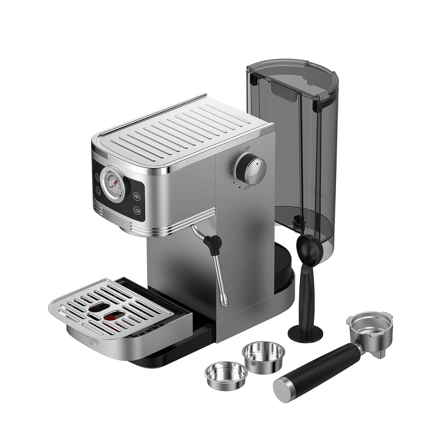 2025 Iceagle CM1660B Espressomaschine mit Dampfgarer – 1350 W