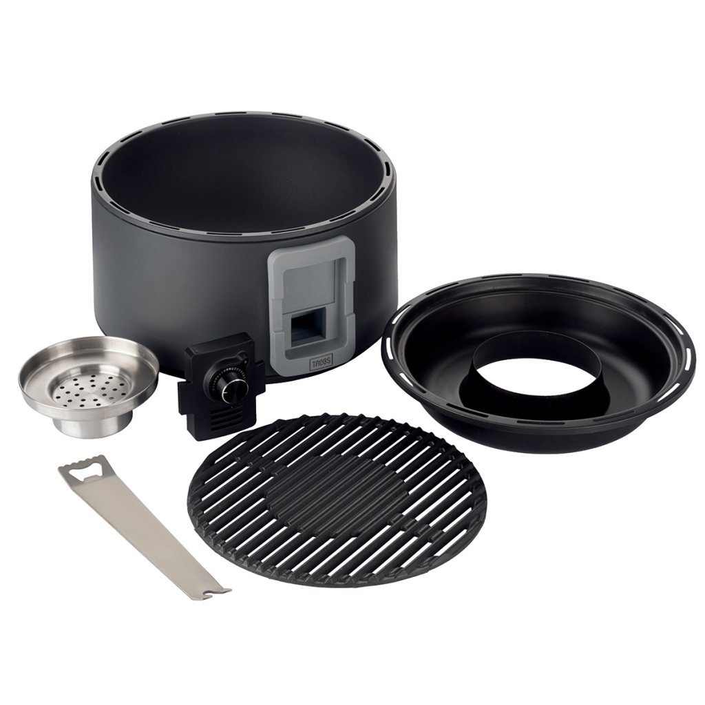 Trebs 35 cm tragbarer Holzkohlegrill, Schwarz 99335