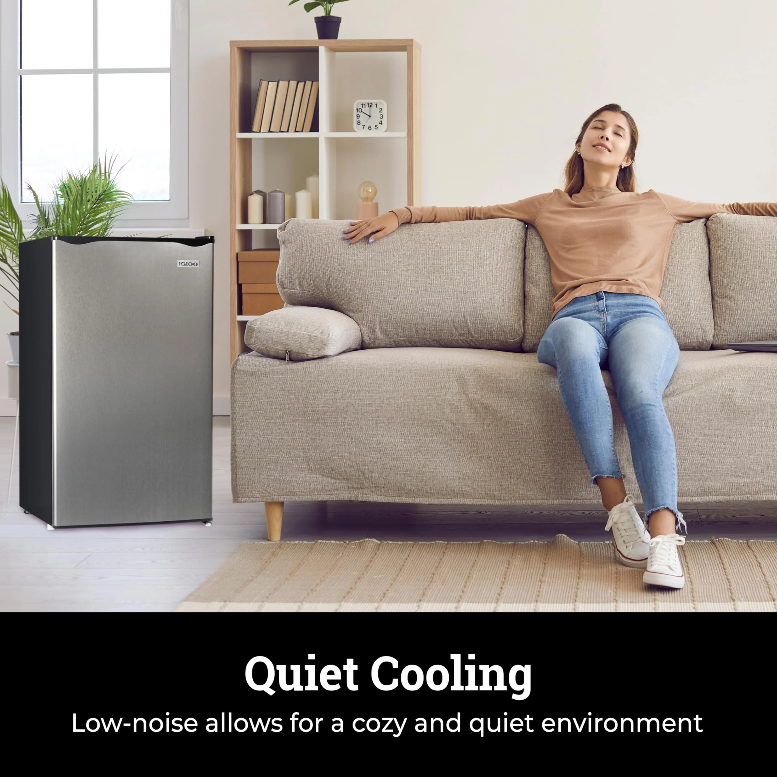 2025 Igloo 3,2 cu. ft. kompakt køleskab med fryser og enkelt dør