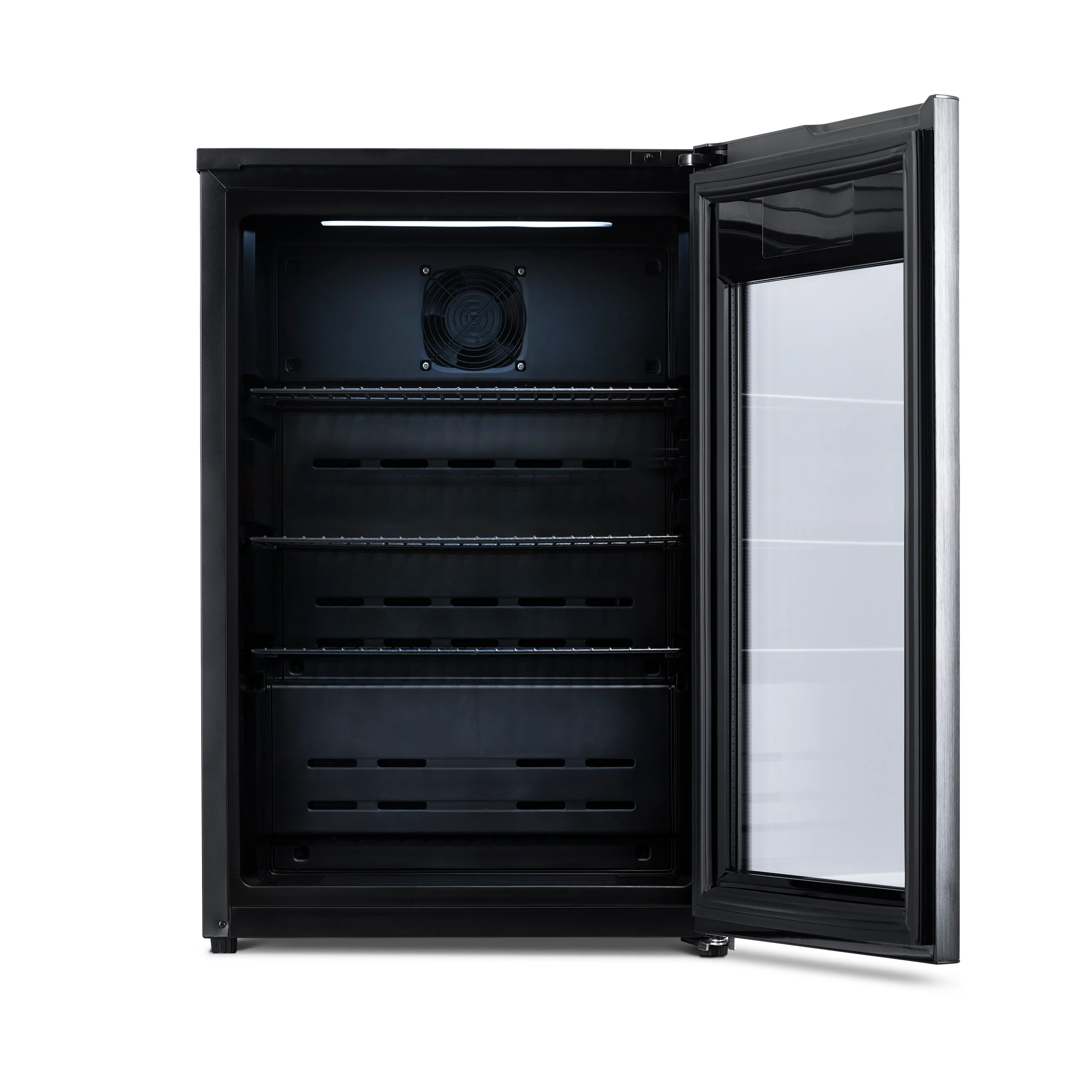 2025 Newair® Fritstående sort drikkevarekøleskab til 125 dåser med hurtigfrysfunktion – 22,1