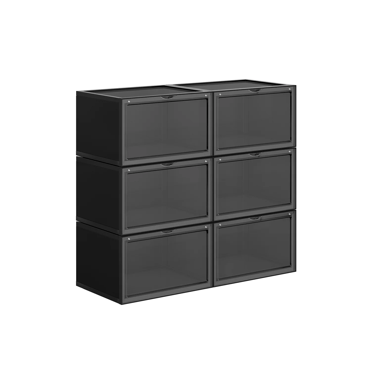 Stabelbare plastik skoæsker